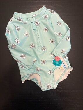 Carter's 3m Daisy Print Long Sleeve Bathing Suit